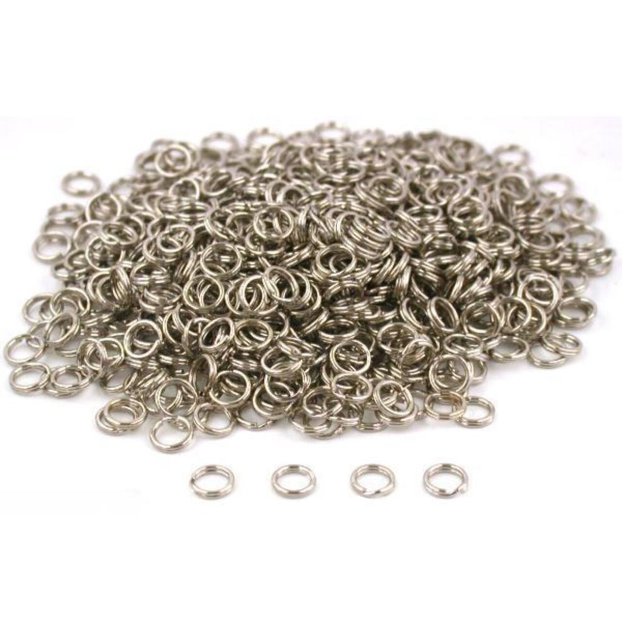 700 Split Rings Nickel Lure Parts Charm Bracelet 6mm